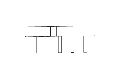 BASE-003-1 BASE5+5排距10.2脚距2.55