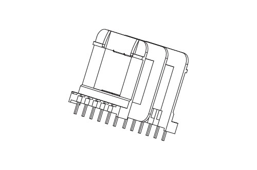 EI-4816 El48卧式双槽6+6排距27.5脚距5.0