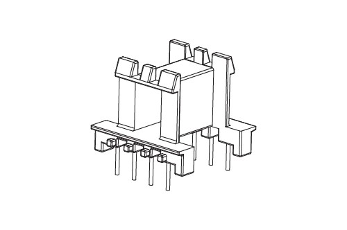 EE-2508 EF25卧式4+4排距20.0脚距5.0磁芯加厚1.1